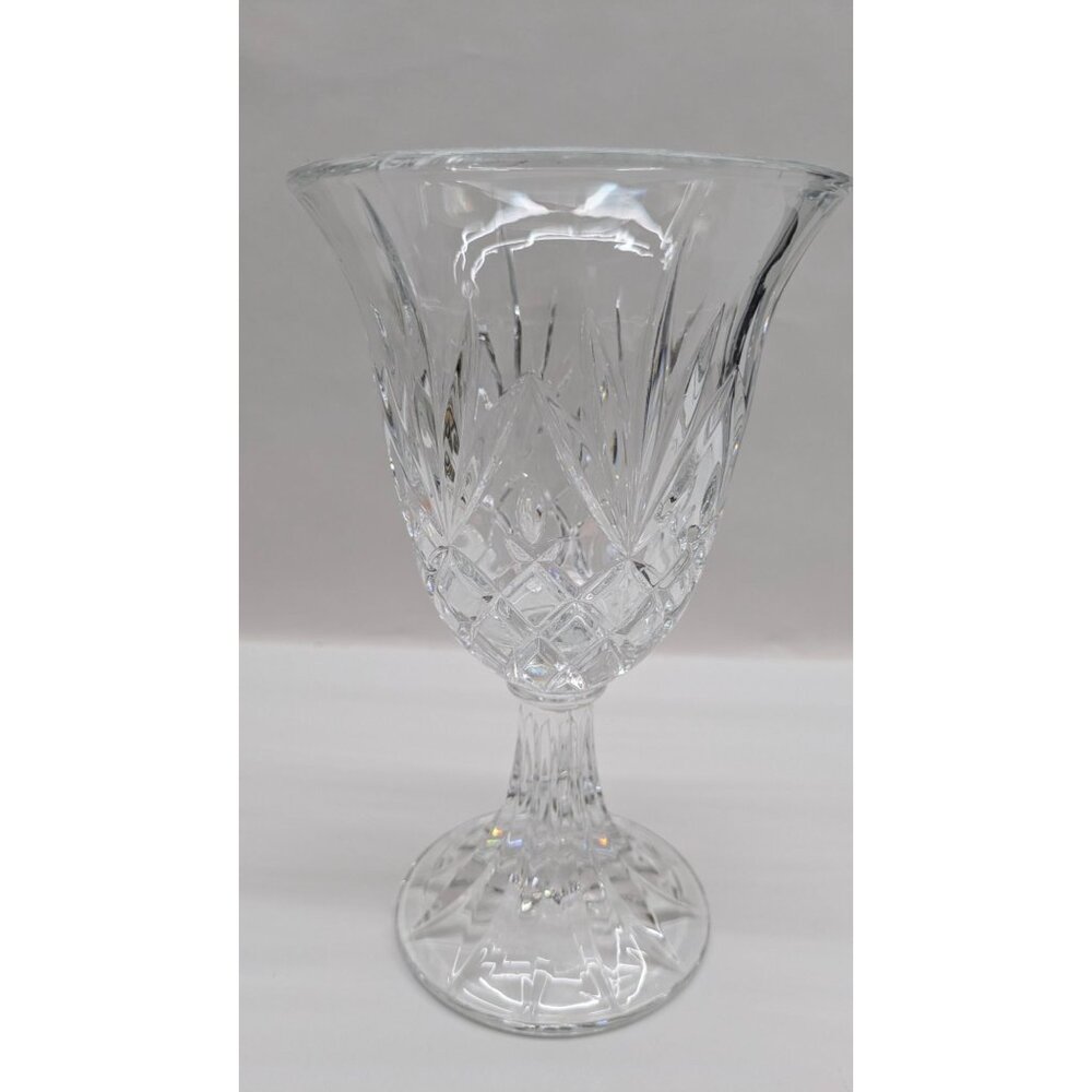 Godinger Lexington Open Hurricane Crystal Candle Holder Vase